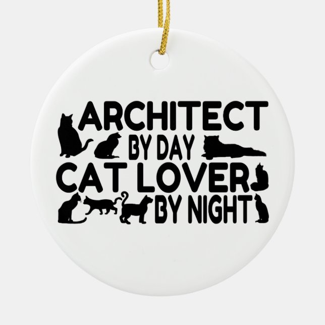 Arkitect Cat Lover Julgransprydnad Keramik (Framsidan)