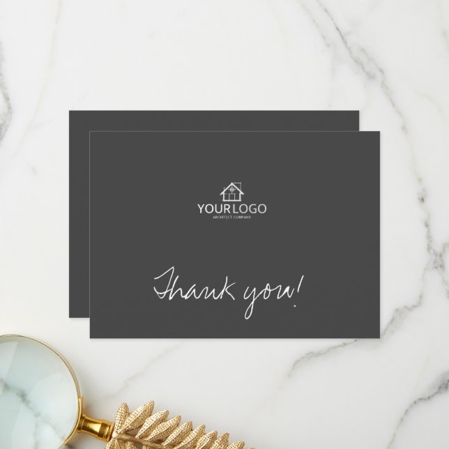 Arkitect Company Corporate Anpassningsbar Text Log Tack Kort (Fram/Back In Situ)