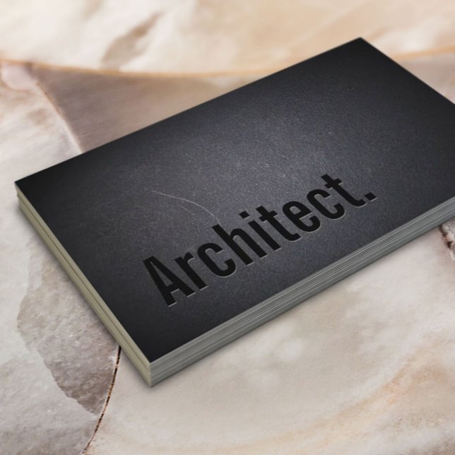 Arkitect - minimalistisk fet Elegant svart Visitkort (Skapare uppladdad)