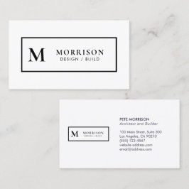 Arkitect Monogram Black White-Professionell Visitkort
