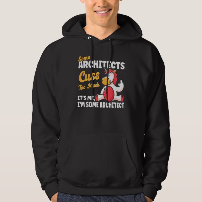 Arkitects Curse Architect Humor Architecture Stud Hoodie (Framsida)