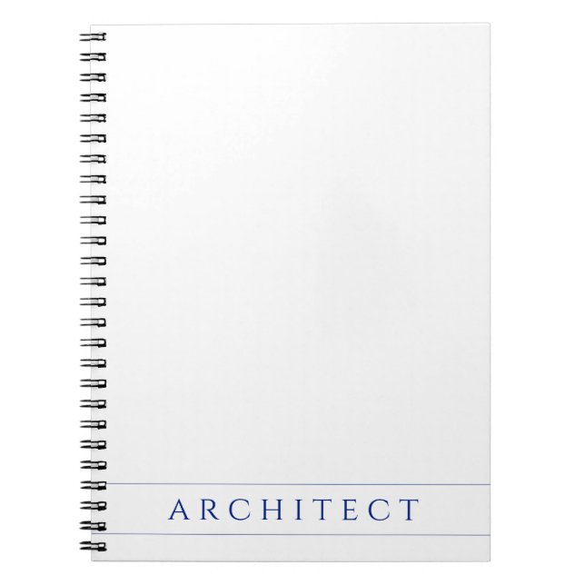 ARKITEKT 6,5x8,75 Spiralblock / Marinblå (Framsidan)