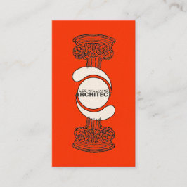 Arkitekt-Affärskort (röd version) Visitkort