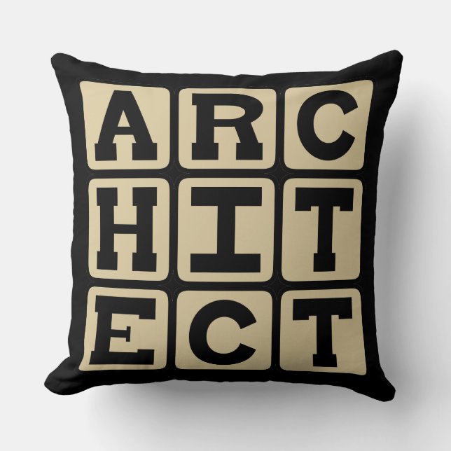 Arkitekt, byggnadsdesigner kudde (Framsida)