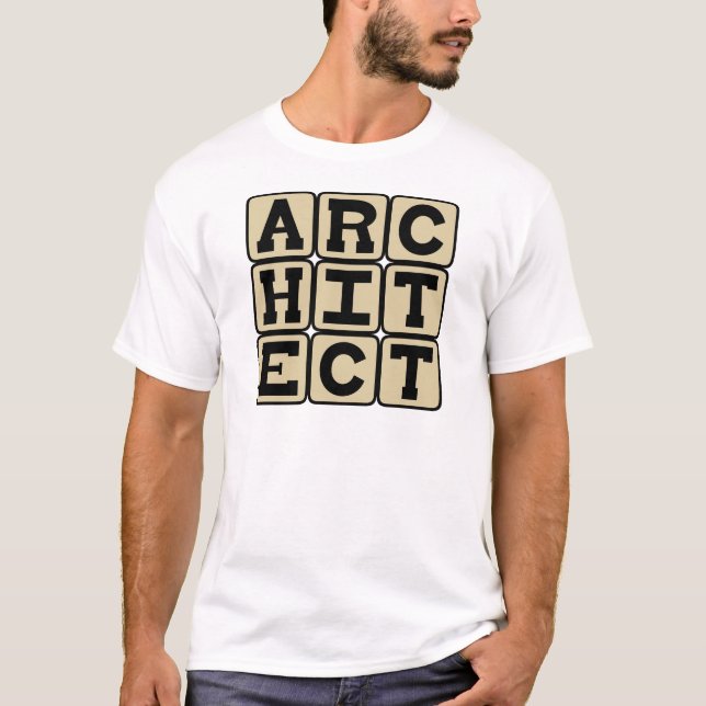 Arkitekt, byggnadsdesigner tee (Framsida)