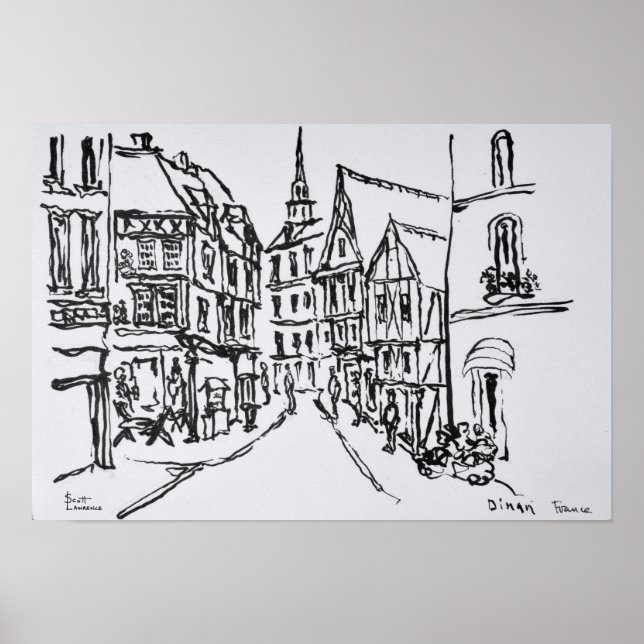 Arkitekt | Dinan, Bretagne, Frankrike Poster (Framsidan)