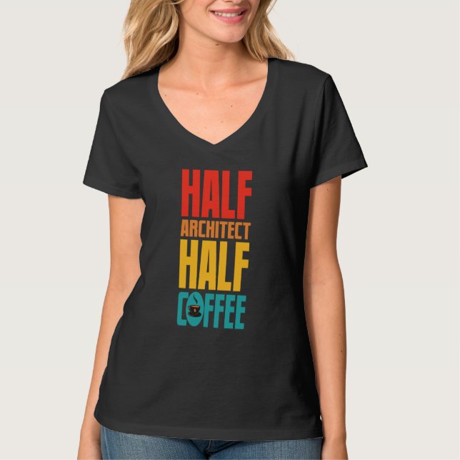 Arkitekt för kaffe t shirt (Framsida)