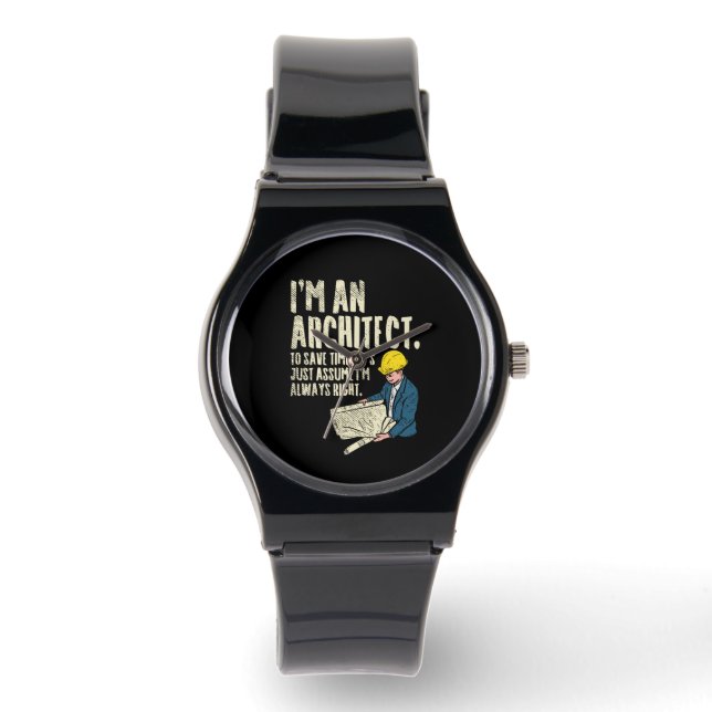 Arkitekt - jag är arkitekt armbandsur (Framsida)