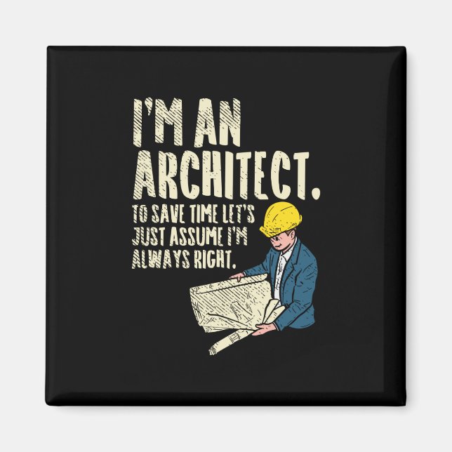 Arkitekt - jag är arkitekt magnet (Framsidan)