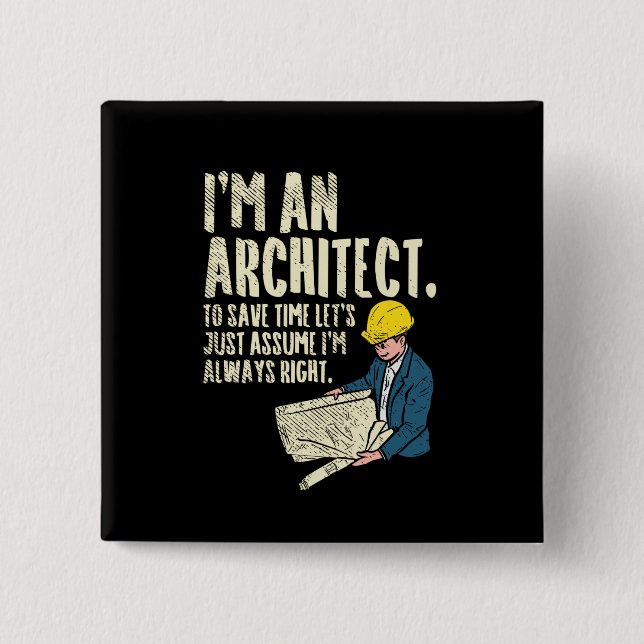 Arkitekt - Jag Är En Arkitekt Knapp (Framsida)