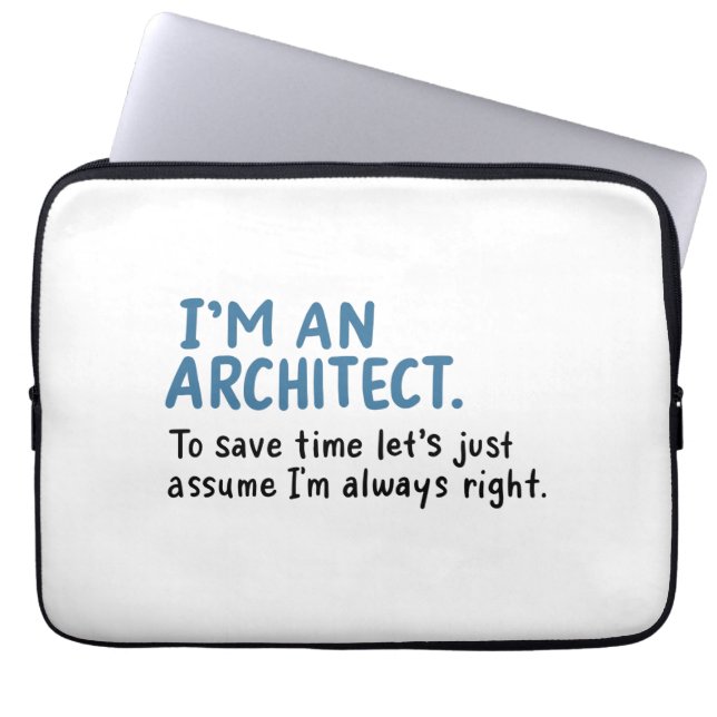 Arkitekt - Jag Är En Arkitekt Laptop Fodral (Framsidan)