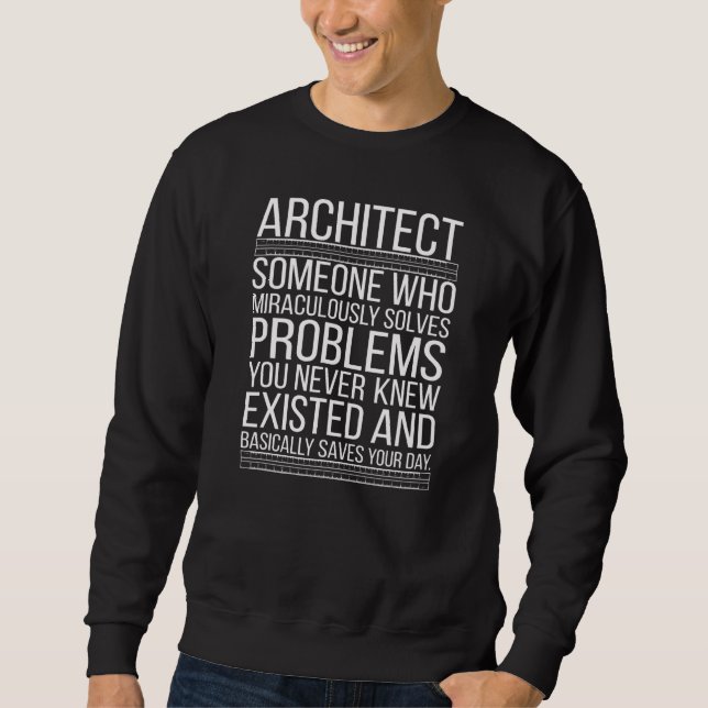 Arkitekt löser problem Arkitektur Lång Ärmad Tröja (Framsida)