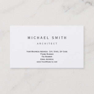 Arkitekt Modern Simple Minimal Affärskort Visitkort