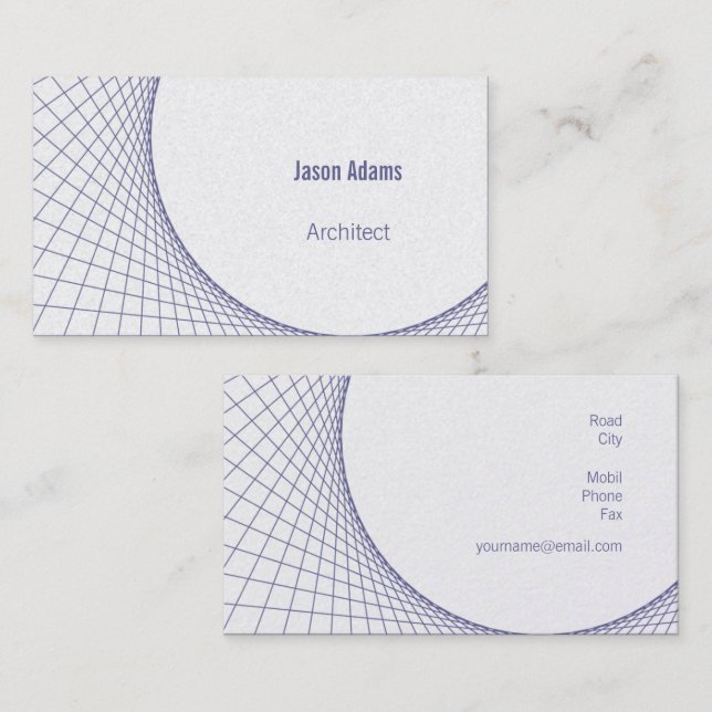 Arkitekt | Modern Visitkort (Fram/baksida)