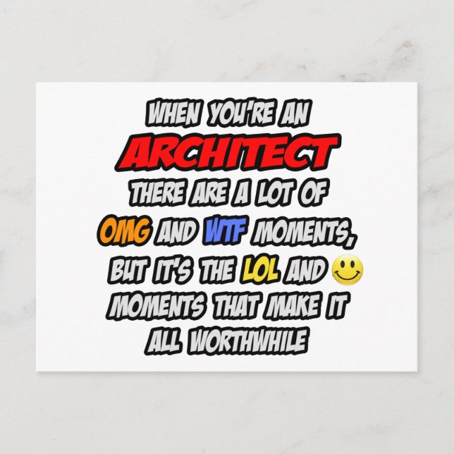Arkitekt... OMG WTF LOL Vykort (Framsida)