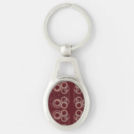 Arkitekt Ovalt Silverfärgad Nyckelring