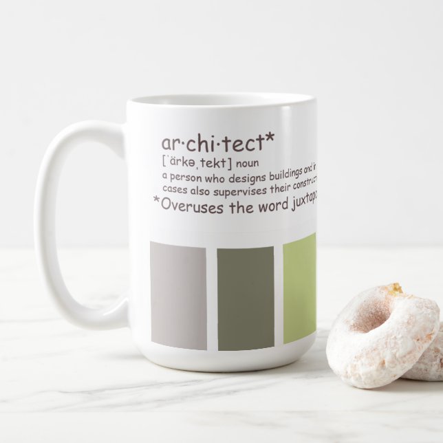 Arkitekt. Överskrider Juxtaposition Kaffemugg (Med munk)