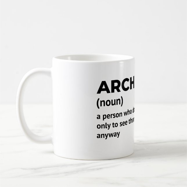 Arkitekt - praktisk jobbdefinition kaffemugg (Vänster)