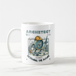 Arkitekt som utformar framtiden kaffemugg