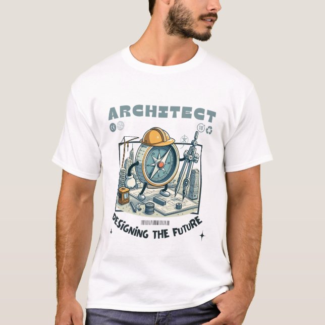 Arkitekt som utformar framtiden t shirt (Framsida)