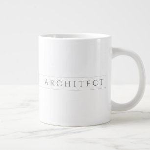 ARKITEKT Stor Vit Mugg / Grå Jumbo Mugg