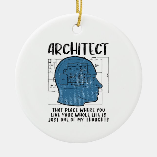 Arkitektdefinition Julgransprydnad Keramik (Framsidan)