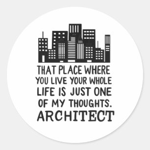 Arkitektdefinition Runt Klistermärke