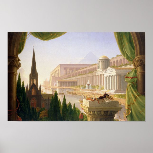 Arkitektens Dream (1840) - Thomas Cole Poster (Framsidan)