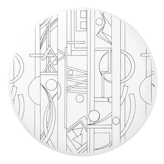 Arkitektens Dream-Modern Bauhaus Geometric Art Knopp (Framsidan)