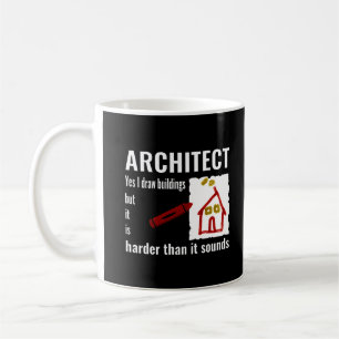 Arkitektens roliga arkitektoniska gåva till arkite kaffemugg