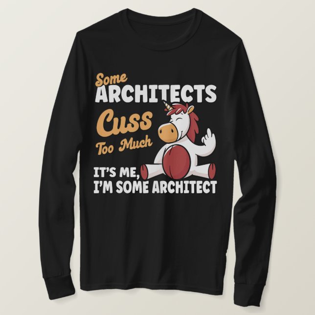 Arkitekter Curse Architect humor Manar Arkitecture T Shirt (Design framsida)