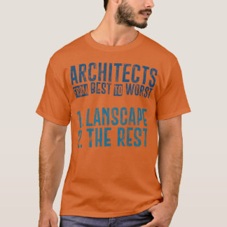 Arkitekter Från Bäst Till Sämst 1 Landskap rolig T Shirt