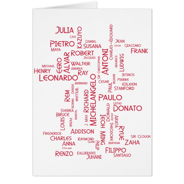 Arkitekter Hälsningskort (Framsidan)