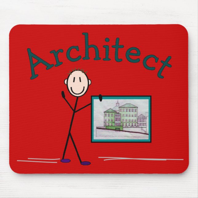 Arkitektgåvor—Stick Person Design Musmatta (Framsidan)