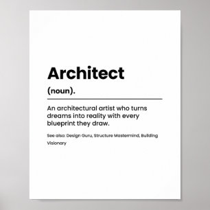 Arkitektjobbdefinition Poster