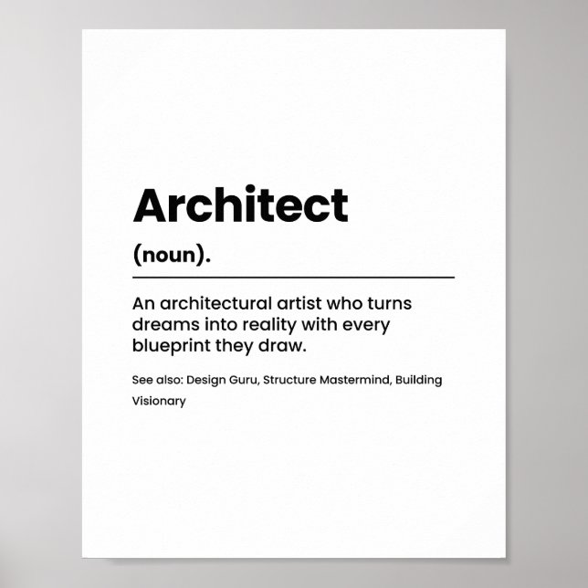 Arkitektjobbdefinition Poster (Framsidan)