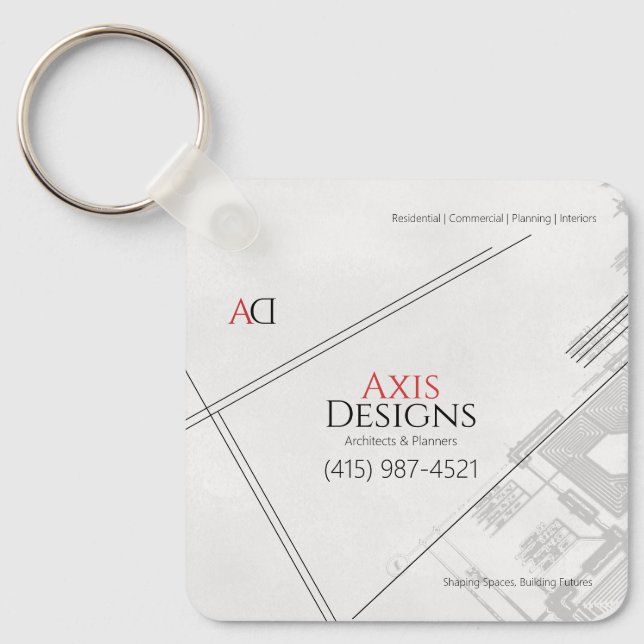Arkitektnyckelkedja | Utformning av utkast Nyckelring (Framsida)