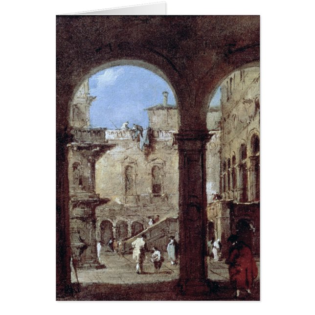 Arkitektonisk Capriccio, c.1770 Hälsningskort (Framsidan)