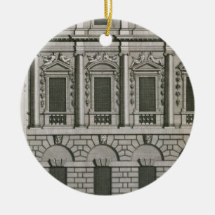 Arkitektonisk design som visar den Palladian Julgransprydnad Keramik