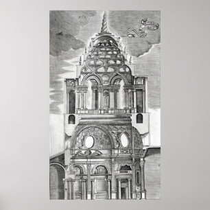 Arkitektonisk illustration poster