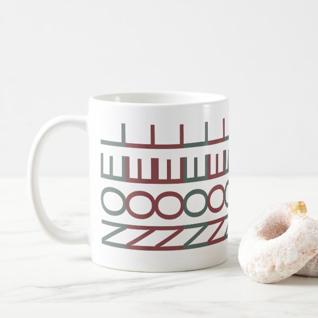 Arkitektonisk Linjekonst | Nordisk Jul Kaffemugg (Med munk)