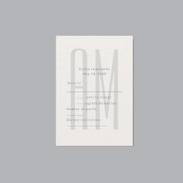 Arkitektonisk Minimal Monogram OSA Kort