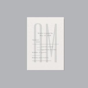 Arkitektonisk Minimal Monogram OSA Kort