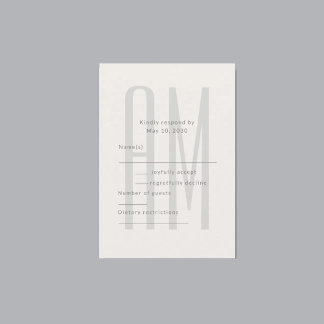 Arkitektonisk Minimal Monogram OSA Kort