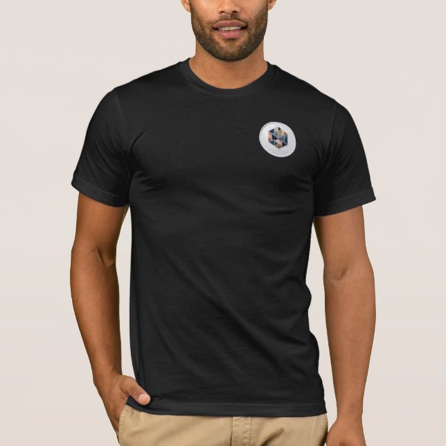 Arkitektonisk Minimalism | Premium Geometrisk Svar T Shirt (Framsida)