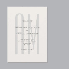 Arkitektonisk Monogram Minimalistisk Inbjudningar