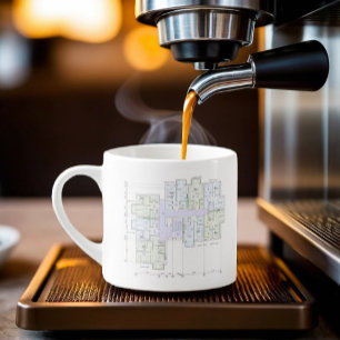 Arkitektonisk ritning espressomugg