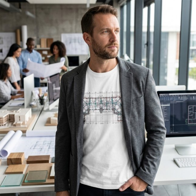 Arkitektonisk Ritningsplan T Shirt (Skapare uppladdad)