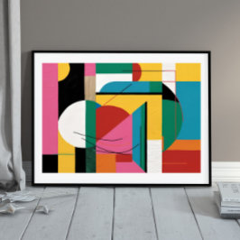 Arkitektonisk rytm - Färg och kurvgeometri Poster