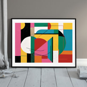 Arkitektonisk rytm - Färg och kurvgeometri Poster